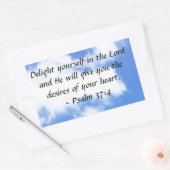 Psalm 37:4 rechthoekige sticker (Envelop)