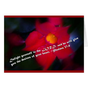 Psalm 37:4 Rode achtergrond