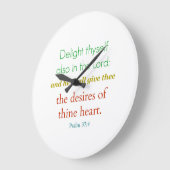 Psalm 37:4 "Schrappen..." Biblicale wandklok (Hoek)