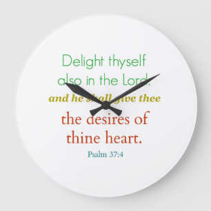Psalm 37:4 "Schrappen..." Biblicale wandklok