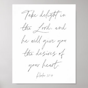 Psalm 37:4-script poster