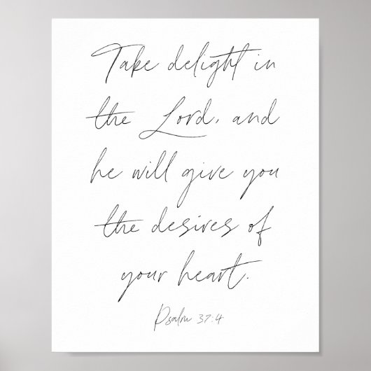 Psalm 37:4-script poster (Voorkant)