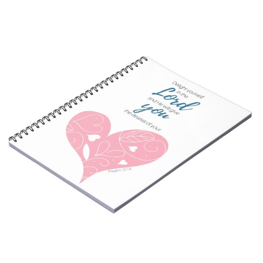 Psalm 37:4 Scripture Journal Notitieboek (Linkerzijde)