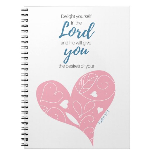 Psalm 37:4 Scripture Journal Notitieboek (Voorkant)