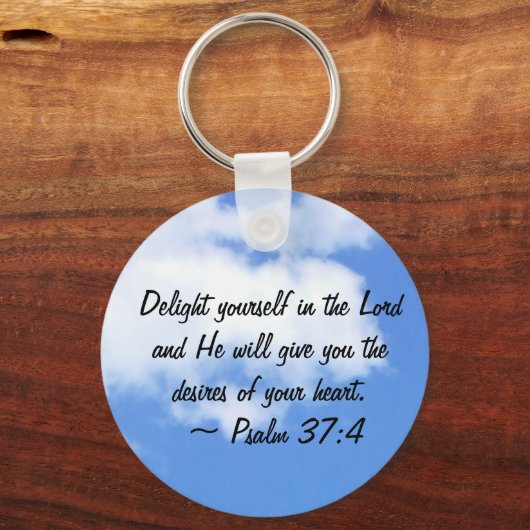 Psalm 37:4 sleutelhanger (Voorkant)