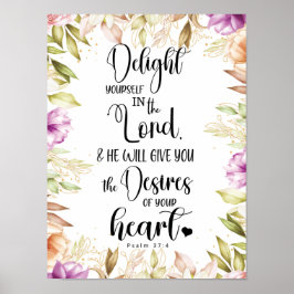 Psalm 37:4 Verblijd Uzelf Poster