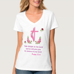 Psalm 37:4 Verheugt u in de Heer T-shirt