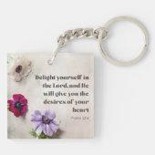 Psalm 37:4 Verrukking in de Heer, Bijbelvers Sleutelhanger (Achterkant)