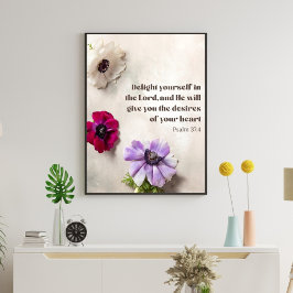 Psalm 37:4 Verrukt u in de Heer, Poster