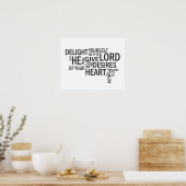 Psalm 37:4 "Verwensen van je hart"-subwegkunst Poster (Keuken)