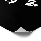 Psalm 37:4 Zwarte grens Poster (Hoek)