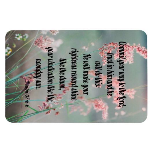 Psalm 37:5-6 magneet (Horizontaal)