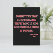 Psalm 37:5 KJV Bijbel Schrift Groet Kaart (Staand voorkant)