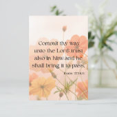 Psalm 37:5 KJV Bijbel Schrift Pic Groet Kaart (Staand voorkant)