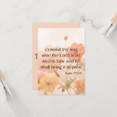 Psalm 37:5 KJV Bijbel Schrift Pic Groet Kaart (Voorkant / Achterkant in situ)