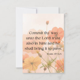 Psalm 37:5 KJV Bijbel Schrift Pic Groet Kaart