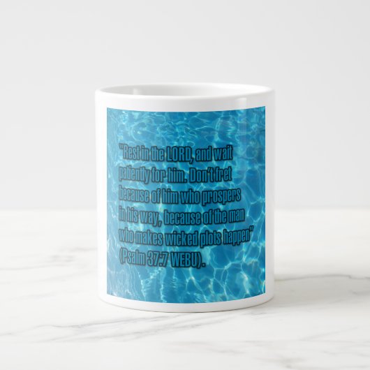 Psalm 37:7 WEBU Mug Grote Koffiekop (Voorkant)