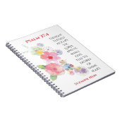 Psalm 37 Bloemen Woman's Devotional Bible Journal Notitieboek (Rechterzijde)