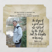Psalm 37 Christelijk Bijbel Verse Foto Afstuderen Kaart (Voorkant / Achterkant)