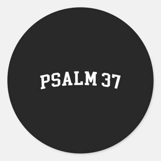 Psalm 37  ronde sticker (Voorkant)