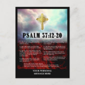 Psalm 37 vers 12 tot en met 20 hemel en hel briefkaart (Voorkant)