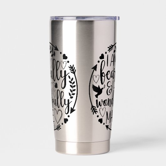 Psalm 39 Wonderfully Made Christian Scripture  Geïsoleerde Drinkbeker (Links)