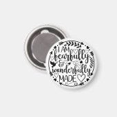 Psalm 39 Wonderfully Made Christian Scripture  Magneet (Voorkant / Achterkant)