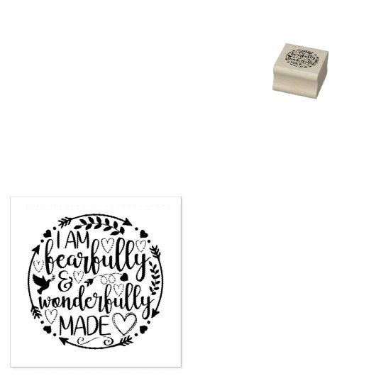 Psalm 39 Wonderfully Made Christian Scripture  Rubberstempel (Gestempeld)