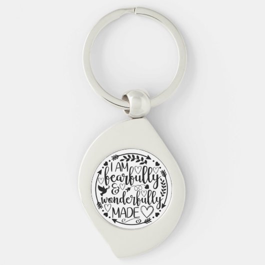 Psalm 39 Wonderfully Made Christian Scripture  Sleutelhanger (Voorkant)