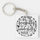 Psalm 39 Wonderfully Made Christian Scripture Sleutelhanger (voorkant)