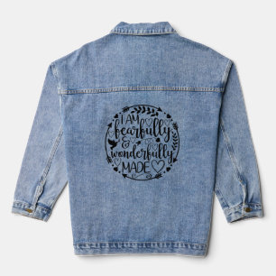 Psalm 39 Wonderlijk Geschapen Christelijke Schrift Denim Jacket