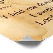 Psalm 3 : 5 Hebreeuws en Engels Poster (Hoek)