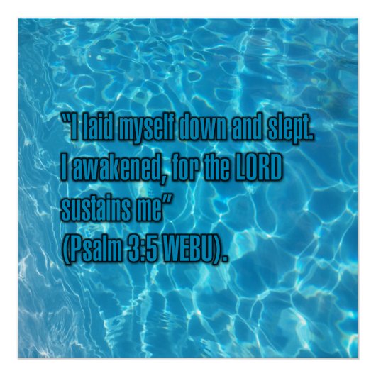 Psalm 3:5 WEBU Perfect Poster (Voorkant)