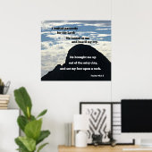 Psalm 40:1.2 Ik wachtte geduldig op de Heer Poster (Thuiskantoor)