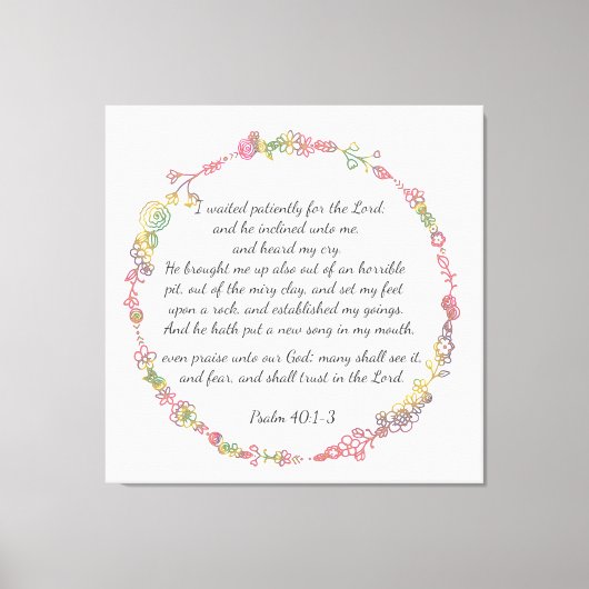 Psalm 40:1-3 canvasafdruk canvas afdruk (Voorkant)