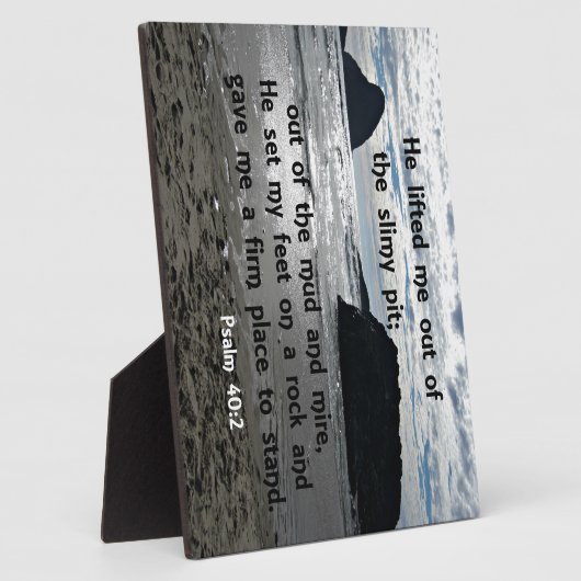 Psalm 40:2 Hij tilde me uit de slipput Fotoplaat (Zijkant)