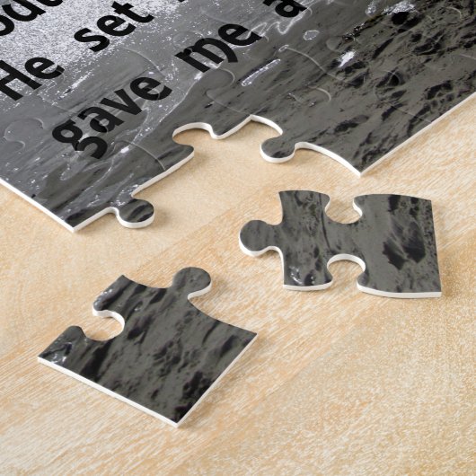 Psalm 40:2 Hij tilde me uit de slipput Legpuzzel (Zijkant)