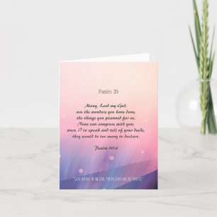 Psalm 40, aangepaste Christelijke gevouwen kaart