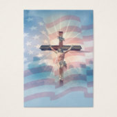 Psalm 40 Schrift Crucifix Amerikaanse vlag Visitekaartje (Voorkant)