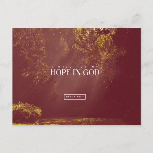 Psalm 42:11 - Ik hoop op GOD Briefkaart (Voorkant)