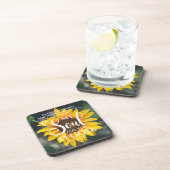 Psalm 42:1 Als de Hertenbroek Zonnebloem Christeli Bier Onderzetter (Rechterzijde)