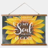 Psalm 42:1 Als de Hertenbroek Zonnebloem Christeli Hangend Wandkleed (Voorkant)