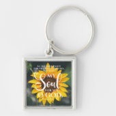 Psalm 42:1 Als de Hertenbroek Zonnebloem Christeli Sleutelhanger (Voorkant)