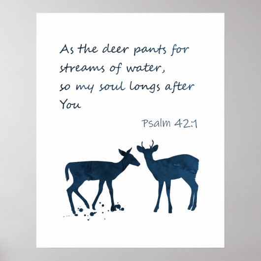 Psalm 42 1 als een dieet voor water poster (Voorkant)