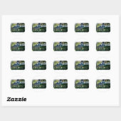 Psalm 42:1 en de witte rand van herten ronde sticker (Vel)