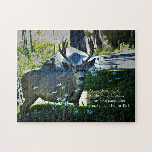 Psalm 42:1 en Deer Legpuzzel (Horizontaal)