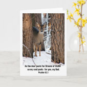 Psalm 42.1 Herten Wenskaart Kaart (Gele Bloem)