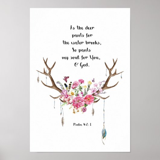 Psalm 42:1 poster (Voorkant)