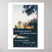 Psalm 42:1 sunset poster (Voorkant)