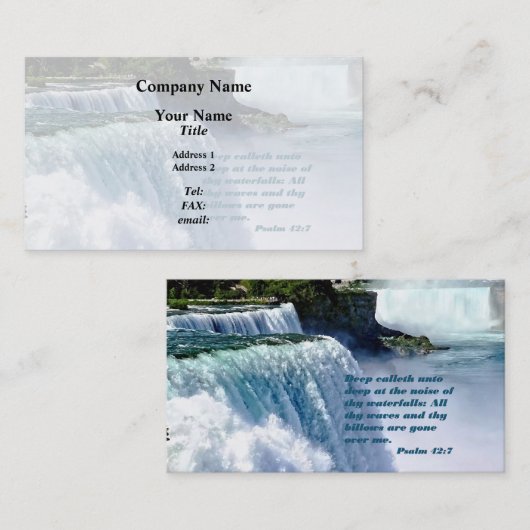 Psalm 42:7 visitekaartje (Voorkant / Achterkant)